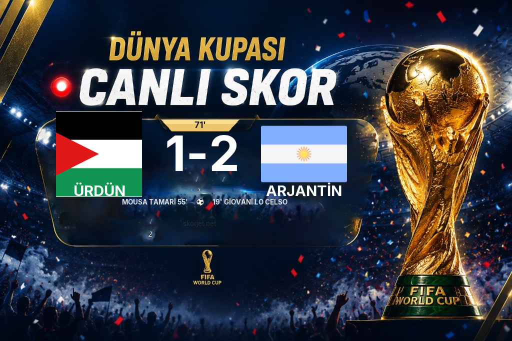 CANLI SKOR - Dünya Kupası: Ürdün 0 - Arjantin 1 (Maç devam ediyor)