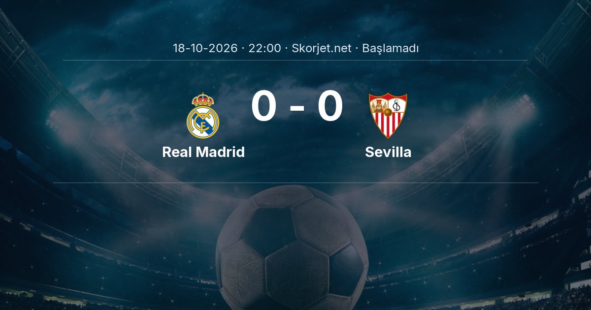 Real Madrid - Sevilla Maçı Muhtemel 11’leri ve Detayları