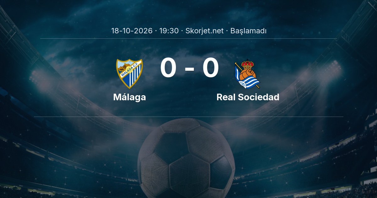 Málaga - Real Sociedad Maçı Muhtemel 11’leri ve Detayları