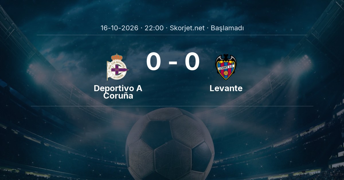 Deportivo A Coruña - Levante Maçı Öncesi Kadrolar ve Maç Bilgileri