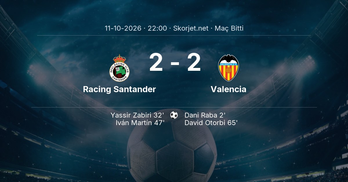 CANLI | Racing Santander - Valencia maçı başladı