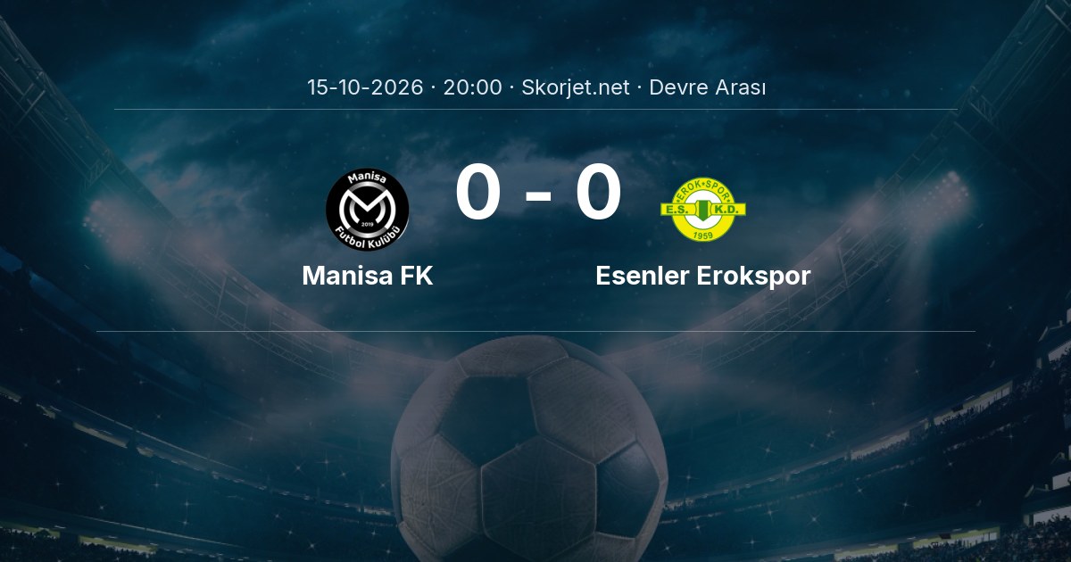 CANLI | Manisa FK - Esenler Erokspor maçı başladı