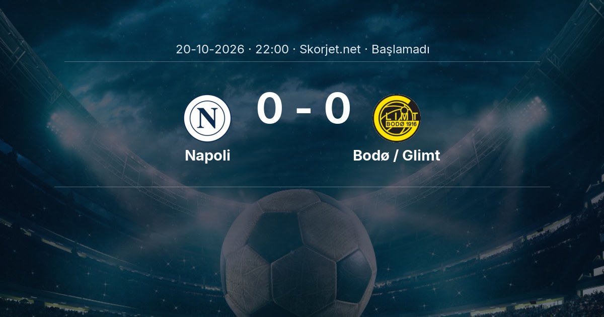 Napoli - Bodø / Glimt Maçı Öncesi Kadrolar ve Maç Bilgileri