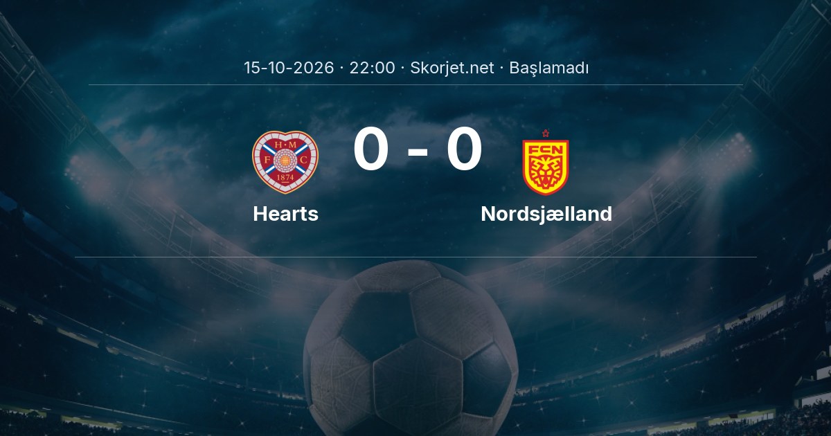 Hearts - Nordsjælland Maçı Öncesi Kadrolar ve Maç Bilgileri