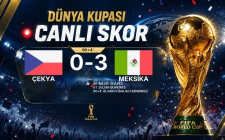 CANLI SKOR - Dünya Kupası: Çekya 0 - Meksika 3 (Maç devam ediyor)