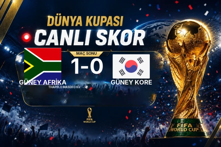 Maç sonucu: Güney Afrika 1-0 Güney Kore
