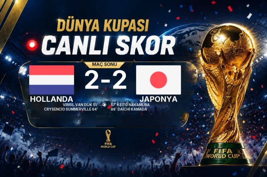Hollanda 2-2 Japonya — Dünya Kupası maç sonucu