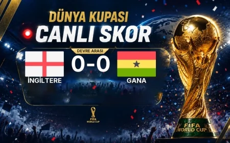 İngiltere - Gana Maçında Devre Arası