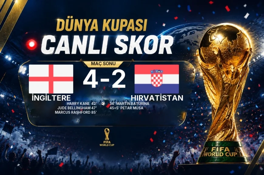 Maç sonucu: İngiltere 4-2 Hırvatistan