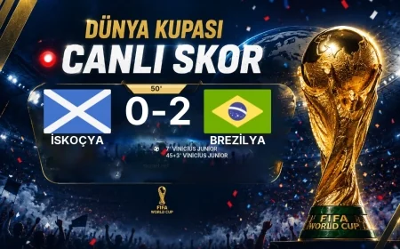GOL | İskoçya 0-1 Brezilya — Vinicius Junior (7. dakika)