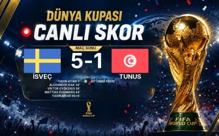CANLI SKOR - Dünya Kupası: İsveç 5 - Tunus 1 (Maç devam ediyor)