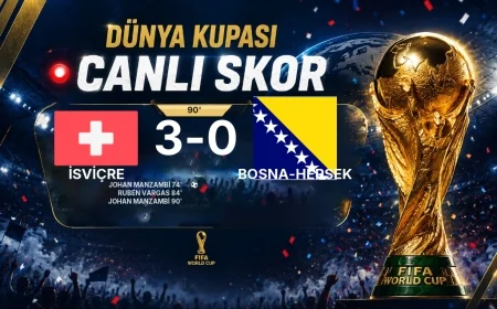 CANLI SKOR - Dünya Kupası: İsviçre 3 - Bosna-Hersek 0 (Maç devam ediyor)