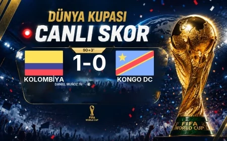 GOL | Kolombiya 1-0 Kongo DC — Daniel Muñoz (76. dakika)