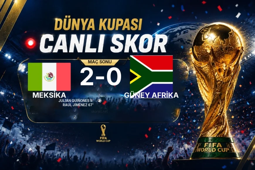 2026 Dünya Kupası Grup A maçı | Meksika 2-0 Güney Afrika sonucu