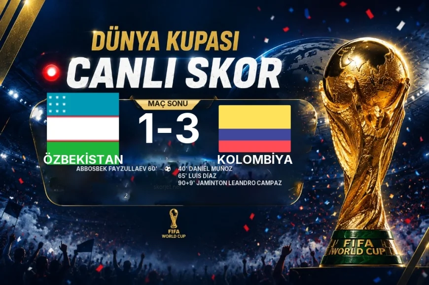 Dünya Kupası: Özbekistan 1-3 Kolombiya maç özeti