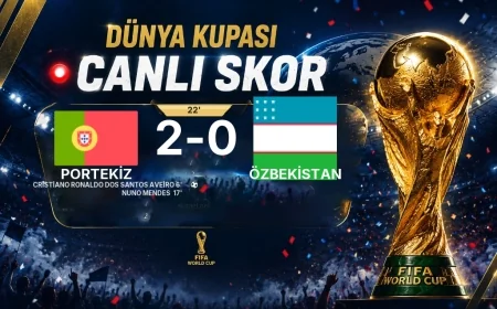 CANLI SKOR - Dünya Kupası: Portekiz 2 - Özbekistan 0 (Maç devam ediyor)