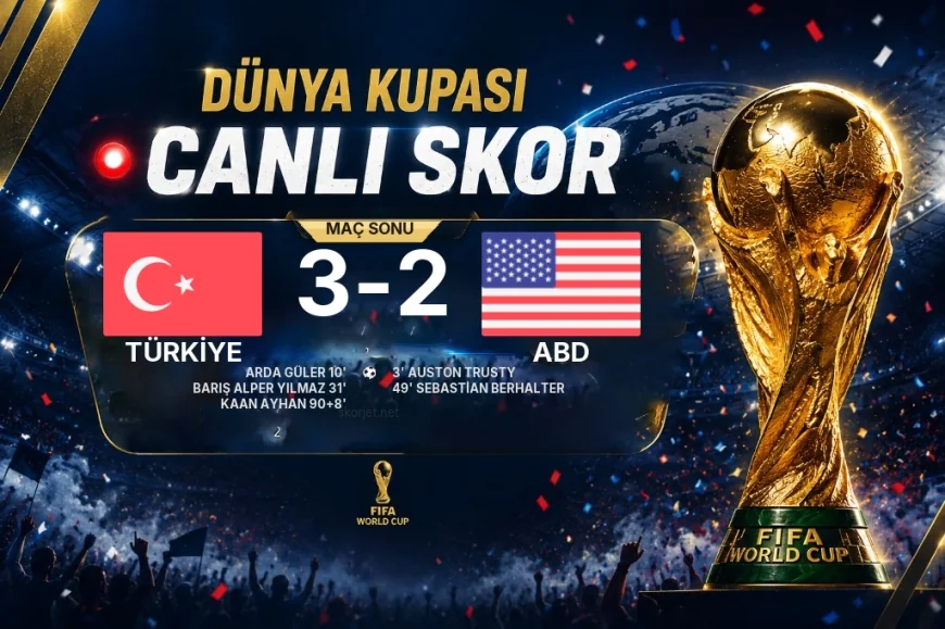 Maç sonucu: Türkiye 3-2 ABD