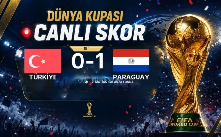 CANLI SKOR - Dünya Kupası: Türkiye 0 - Paraguay 1 (Maç devam ediyor)