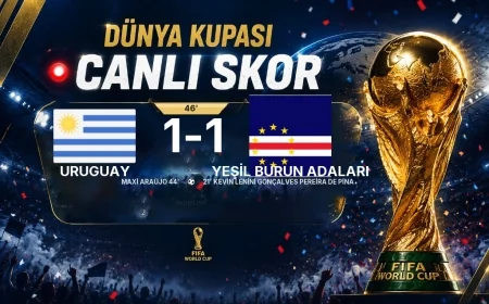 CANLI SKOR - Dünya Kupası: Uruguay 1 - Yeşil Burun Adaları 1 (Maç devam ediyor)