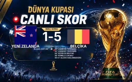 2026 Dünya Kupası Grup H maçı | Yeni Zelanda 1-5 Belçika sonucu