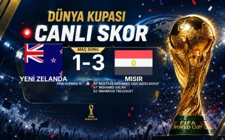 2026 Dünya Kupası Grup H maçı | Yeni Zelanda 1-3 Mısır sonucu