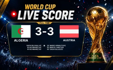 2026 FIFA World Cup | Algeria 3-3 Austria result