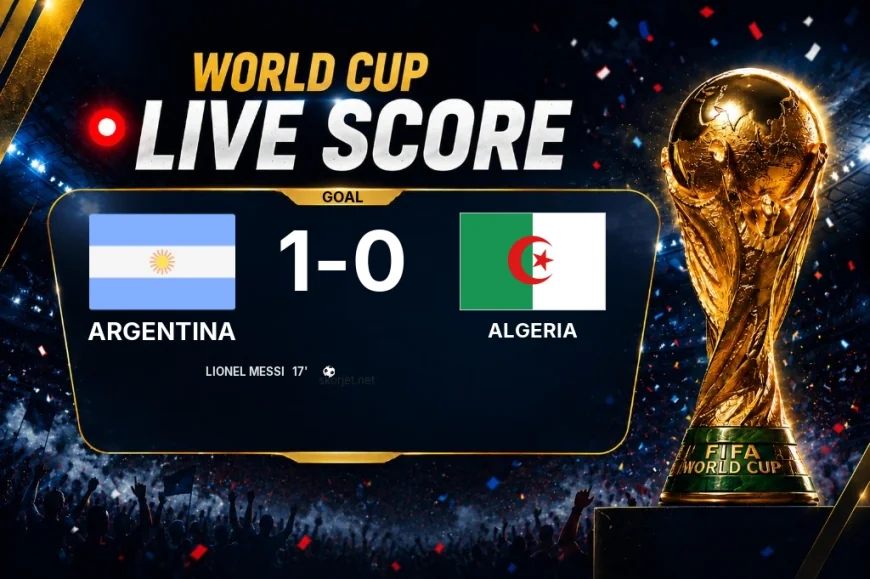 GOAL | Argentina 1-0 Algeria — Lionel Messi   (17')