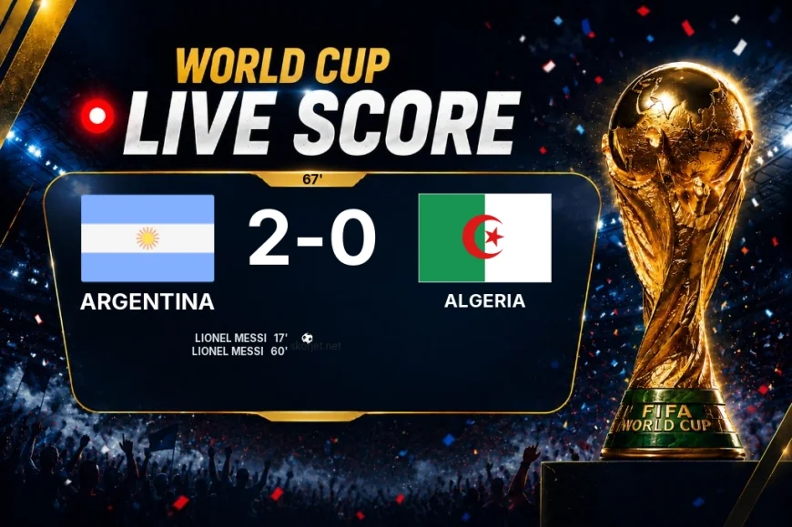 LIVE SCORE - World Cup: Argentina 2 - 0 Algeria (Match in progress)