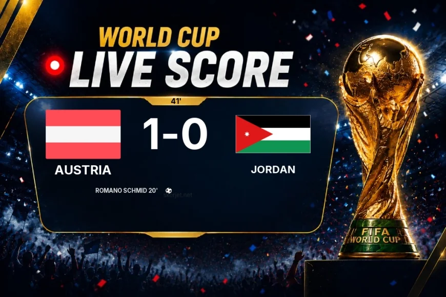 LIVE SCORE - World Cup: Austria 1 - 0 Jordan (Match in progress)