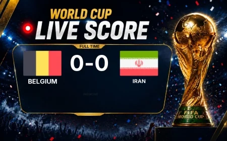 2026 FIFA World Cup | Belgium 0-0 Iran result