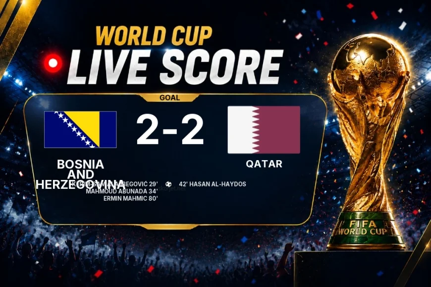 GOAL | Bosnia and Herzegovina 2-2 Qatar — Ermin Mahmic (80')