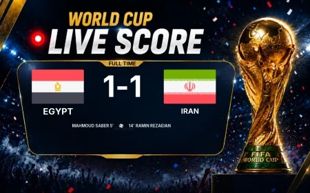 Egypt 1-1 Iran — World Cup full-time score