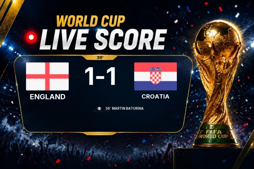 LIVE SCORE - World Cup: England 1 - 1 Croatia (Match in progress)