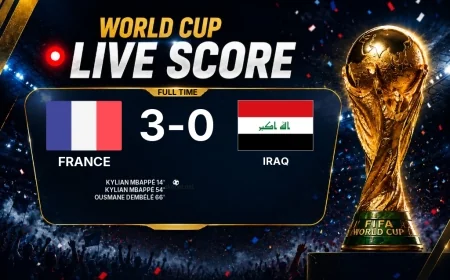 Full-time: France 3-0 Iraq