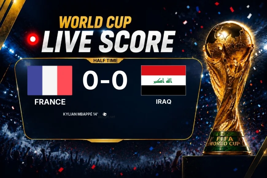 World Cup: France 1-0 Iraq at half-time