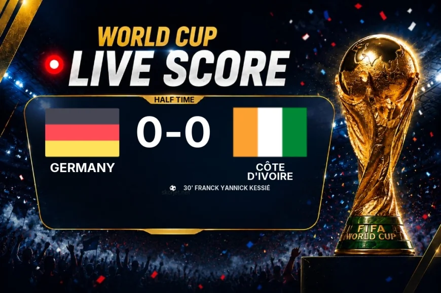 Germany - Côte d'Ivoire half-time score: 0-1