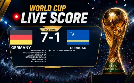 Germany 7-1 Curacao — World Cup full-time score