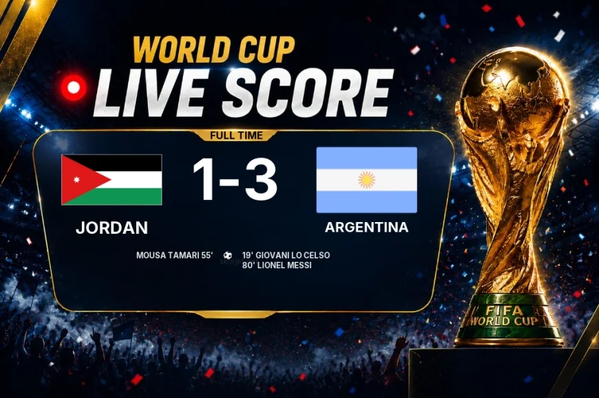 Jordan 1-3 Argentina — World Cup full-time score