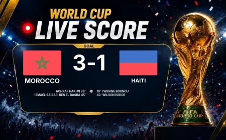 GOAL | Morocco 3-1 Haiti — Ismael Saibari Ben El Basra (45'+1)