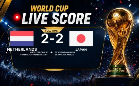 Netherlands 2-2 Japan — World Cup full-time score