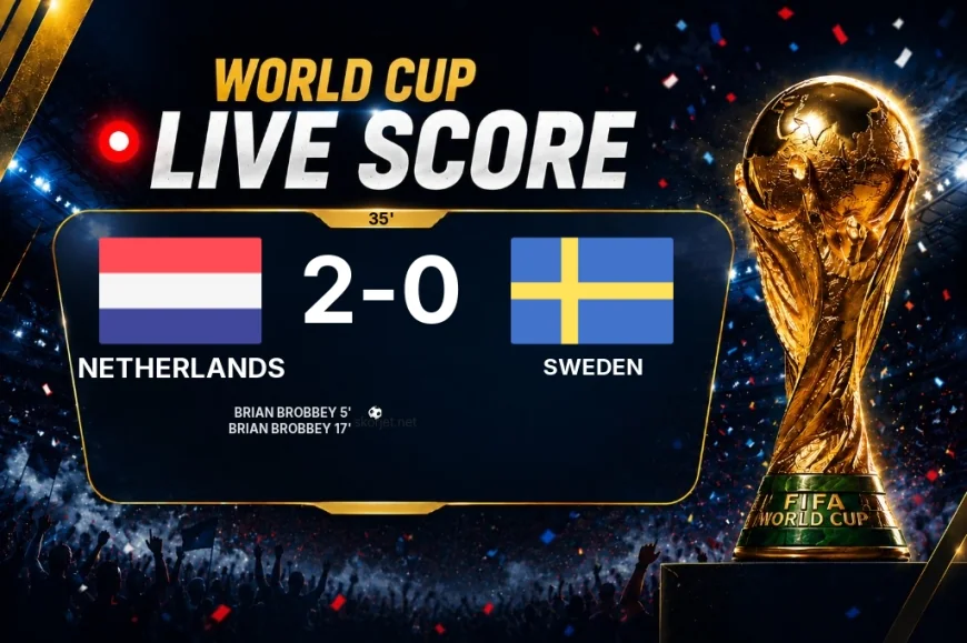 LIVE SCORE - World Cup: Netherlands 2 - 0 Sweden (Match in progress)