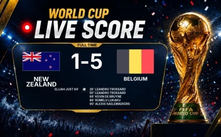 2026 FIFA World Cup | New Zealand 1-5 Belgium result