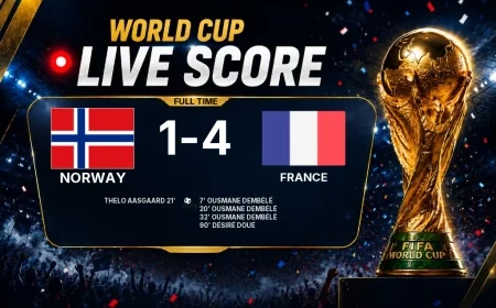 Full-time: Norway 1-4 France