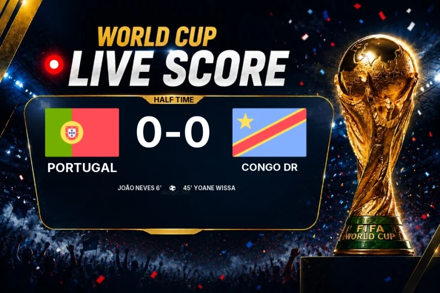 Portugal vs Congo DR: first half ends 1-1