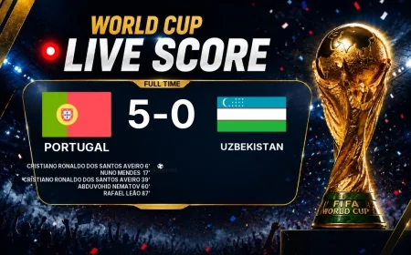 Portugal 5-0 Uzbekistan — World Cup full-time score