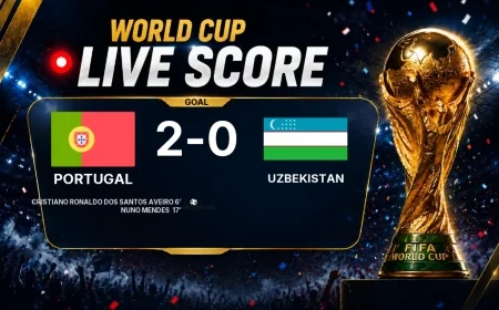 GOAL | Portugal 2-0 Uzbekistan — Nuno Mendes  (17')