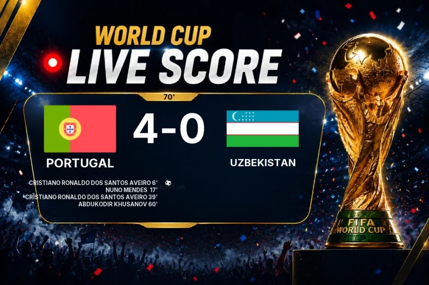 LIVE SCORE - World Cup: Portugal 4 - 0 Uzbekistan (Match in progress)