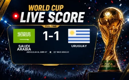 Saudi Arabia - Uruguay 1-1 | Full-time report