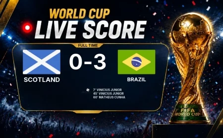 2026 FIFA World Cup | Scotland 0-3 Brazil result