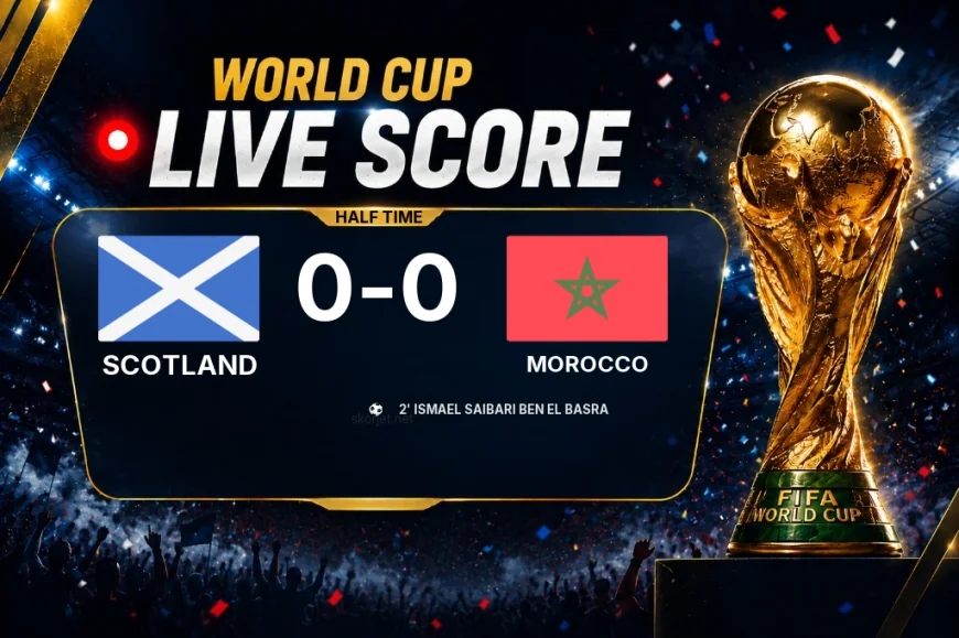 Scotland - Morocco half-time score: 0-1
